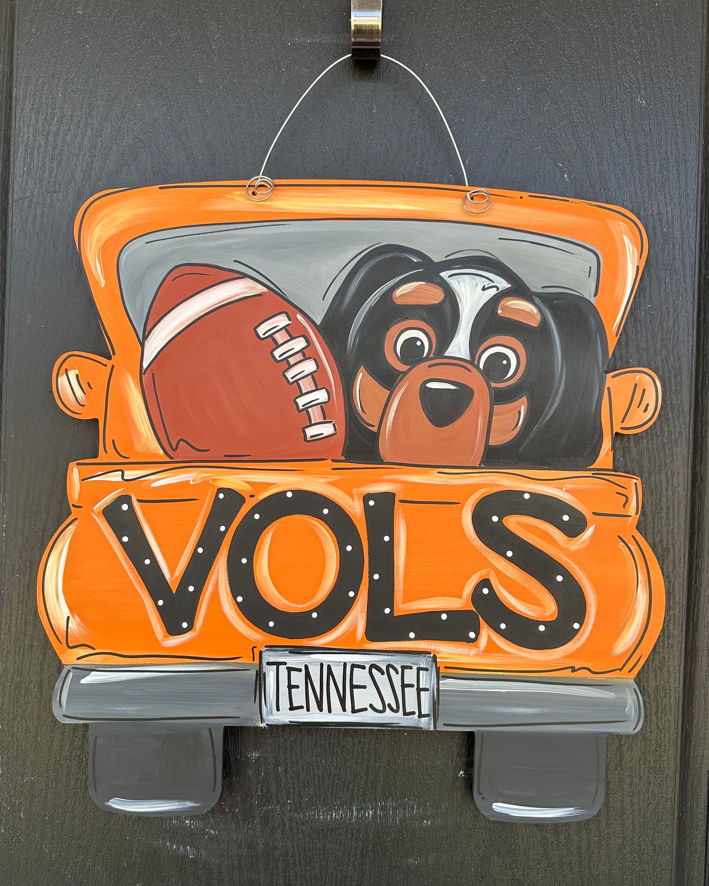 Football Time Truck Door Hanger