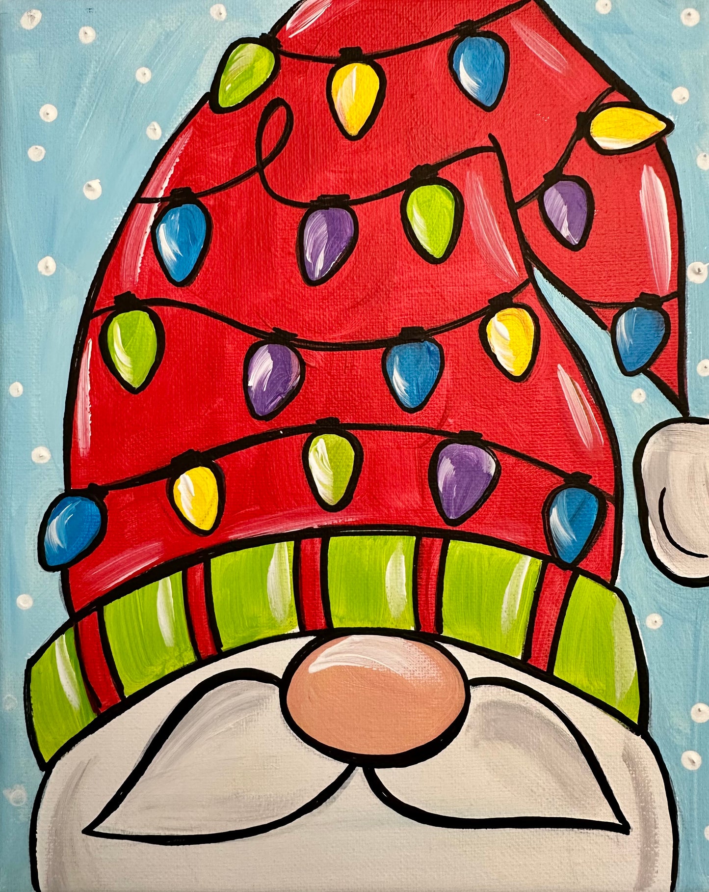 Christmas lights gnome Art Kit