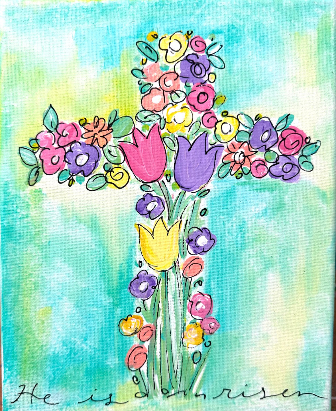 He is Risen Cross Art Kit