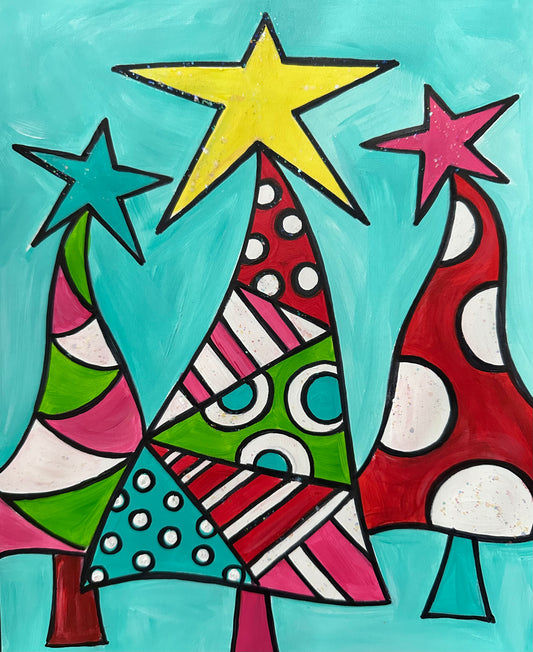 Whimsical Trees Art Kit
