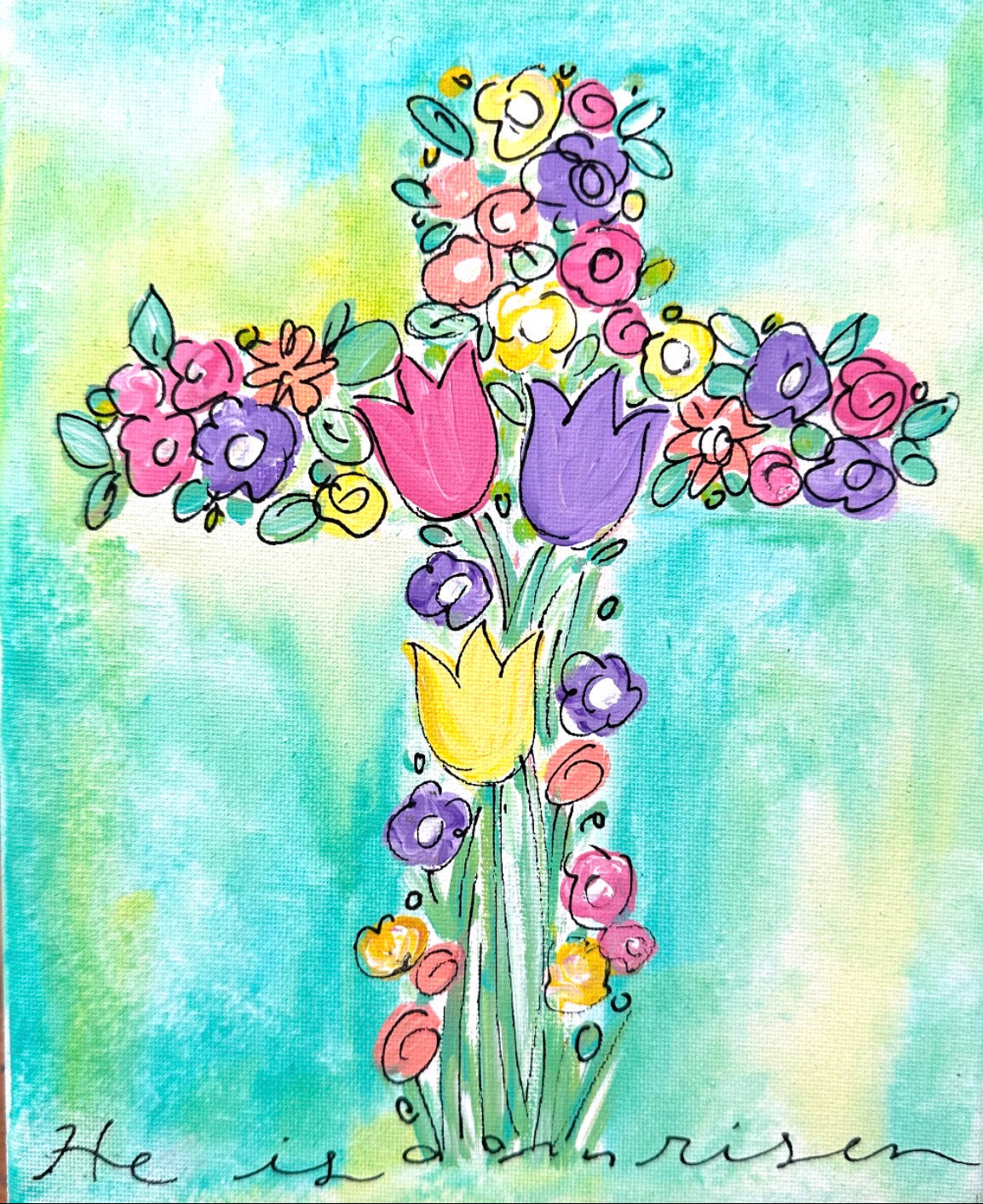 He is Risen Cross Art Kit