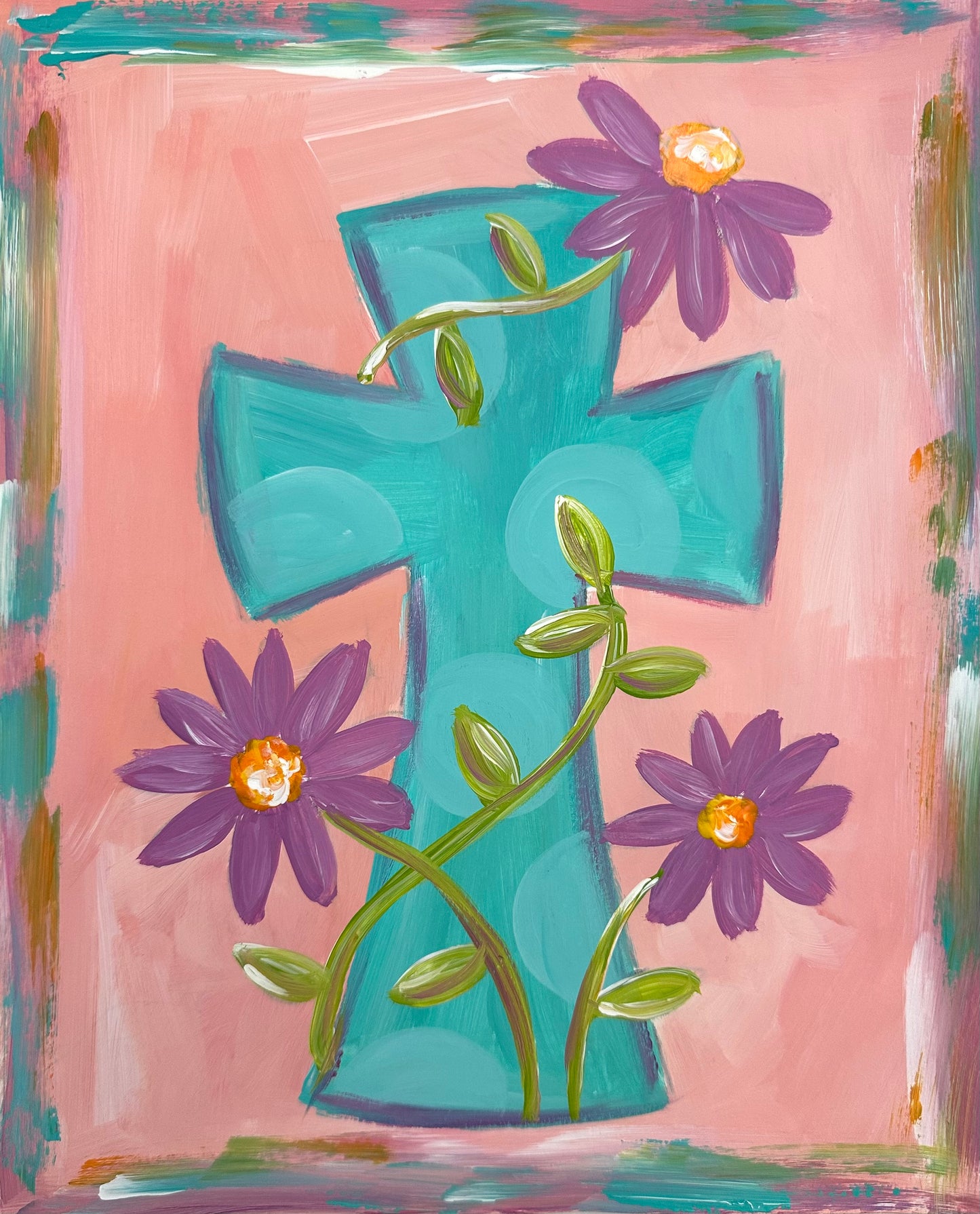 Floral Cross Digital Download