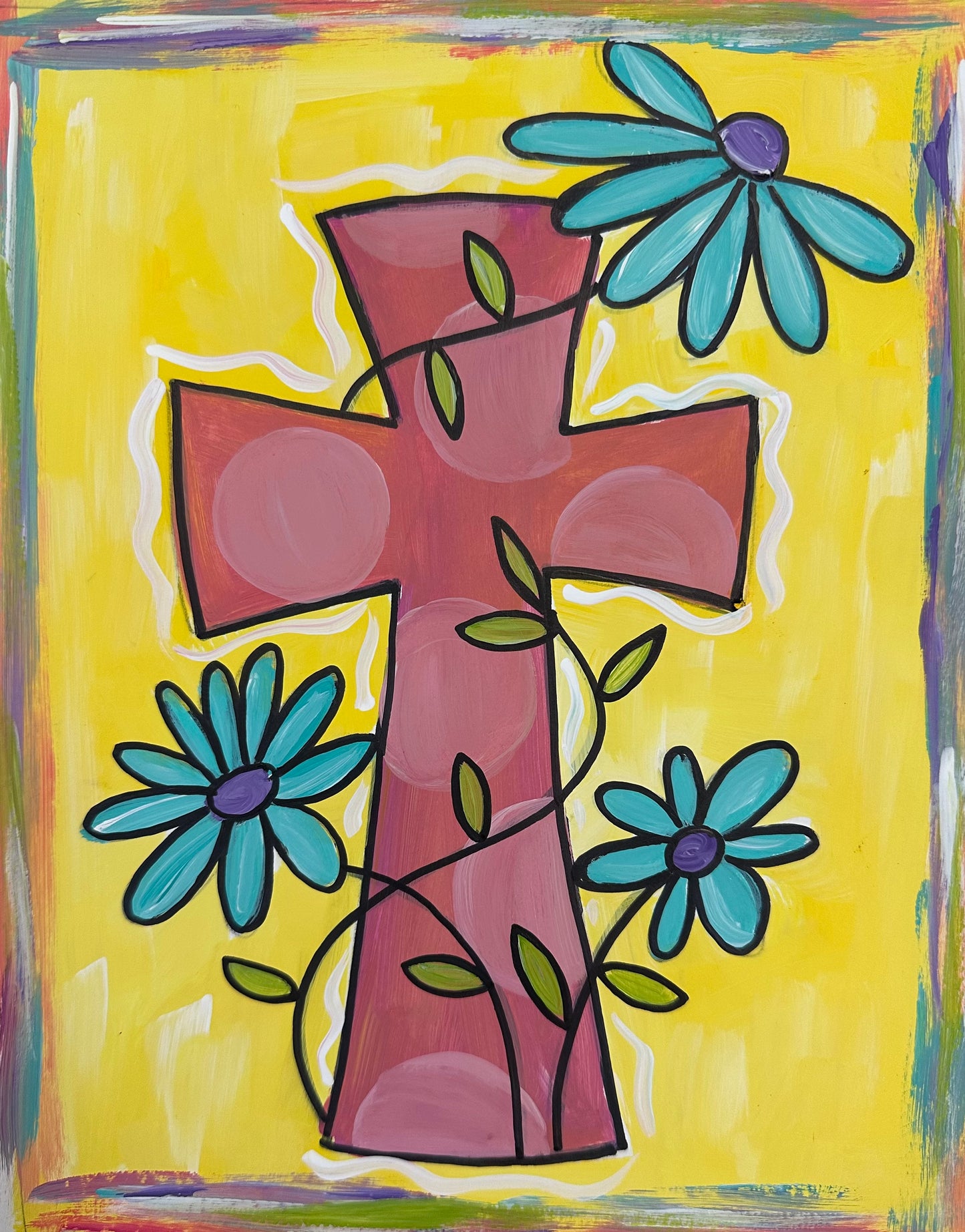 Floral Cross Digital Download
